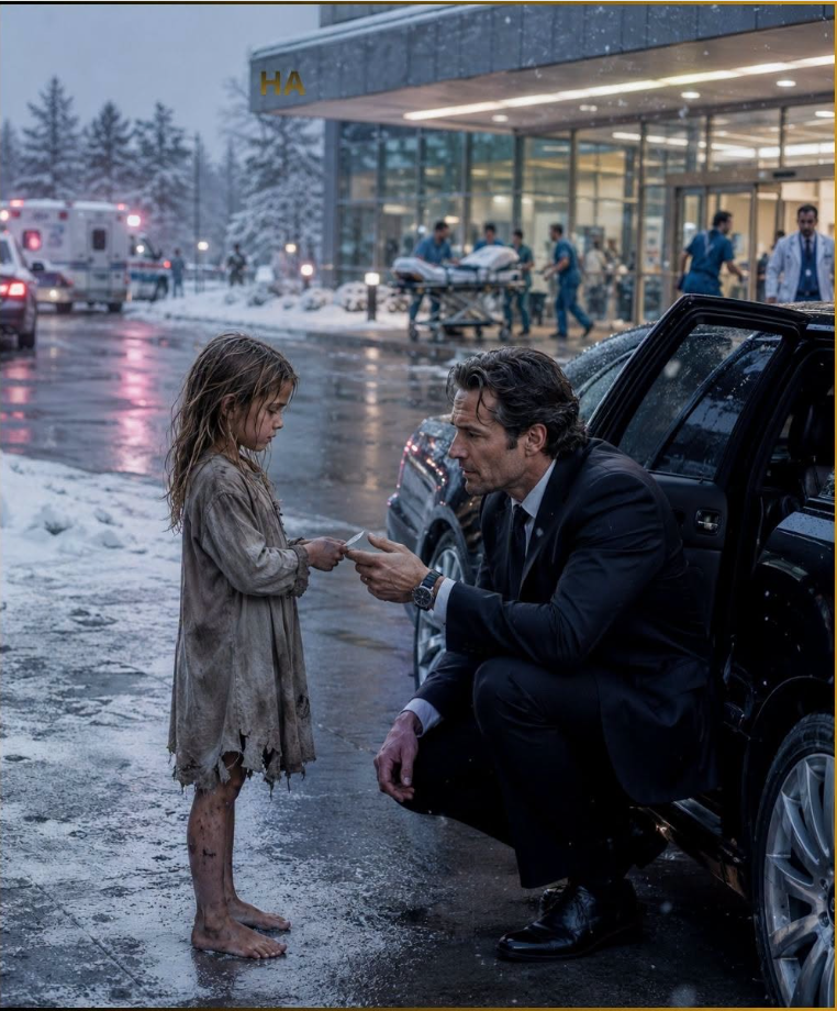 The Billionaire Don Let a Starving Little Girl Into His Limo, but the Note in Her Frozen Hand Sent Him Racing to the ICU Where His Dead Past Was Still Breathing