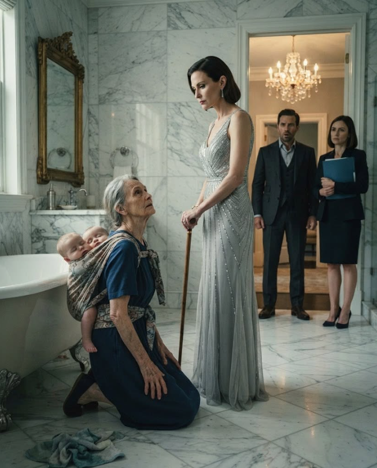 Vanessa strapped her infant twins to her mother-in-law’s aching back, forced her onto the bathroom floor, and said, “You live in my house, Lilian. Earn your bed.”