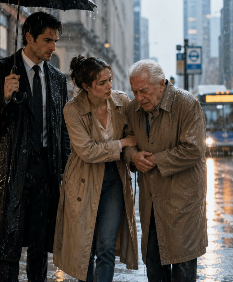 I Missed My Last Bus to Save a Confused Old Man in the Rain—Then a Mafia Boss Arrived and Changed Everything.d