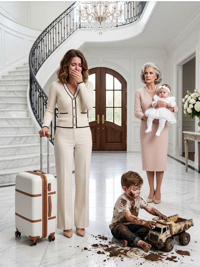 After spending two years on an overseas business assignment, I opened the front door and found my four-year-old son filthy and trembling beneath the dining table while my mother-in-law fed my husband's mistress's baby. My husband simply said, “Keep him away from the child.” I didn't scream. I quietly pulled out my phone... and one recording changed everything.