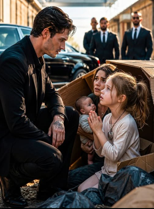 A little girl hiding beneath a torn piece of cardboard shocked a feared mafia boss when she grabbed his coat and begged him to save a dying baby