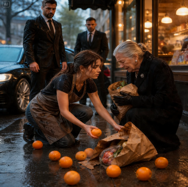 A Poor Café Girl Helped a Mafia Mother in the Rain — By Morning, Four Bodyguards Came to Take Her to the Most Dangerous Man in Chicago