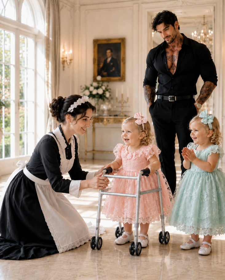 The maid secretly helped my paralyzed daughter take her first steps while the rest of my family had already given up on her. Hours later, they accused that same woman of stealing a priceless necklace—but the hidden camera in my daughters’ room had recorded far more than anyone realized.