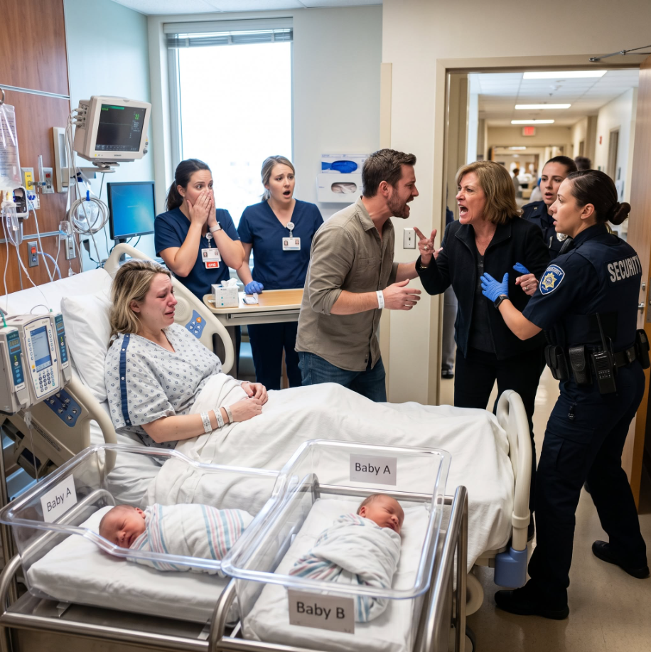 I was thirty-six hours postpartum when my mother-in-law dropped adoption papers on my hospital bed and demanded my newborn son. When I refused, she slapped me and screamed that I was dangerous. Then one guard recognized who I really was...