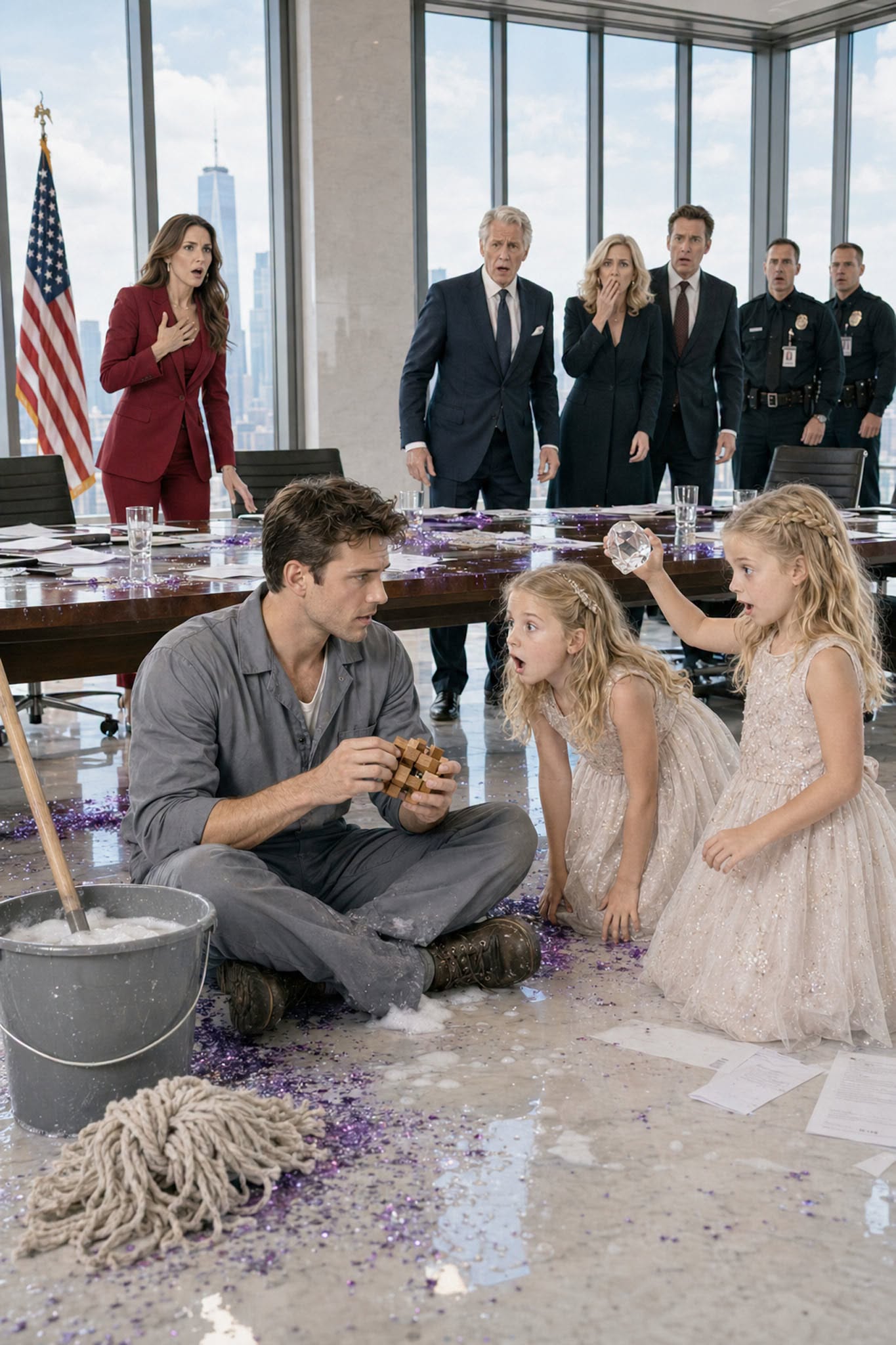 No One Could Handle the Billionaire’s Twin Daughters—Until a Single Dad Janitor Silenced Their Deadliest Meltdown...