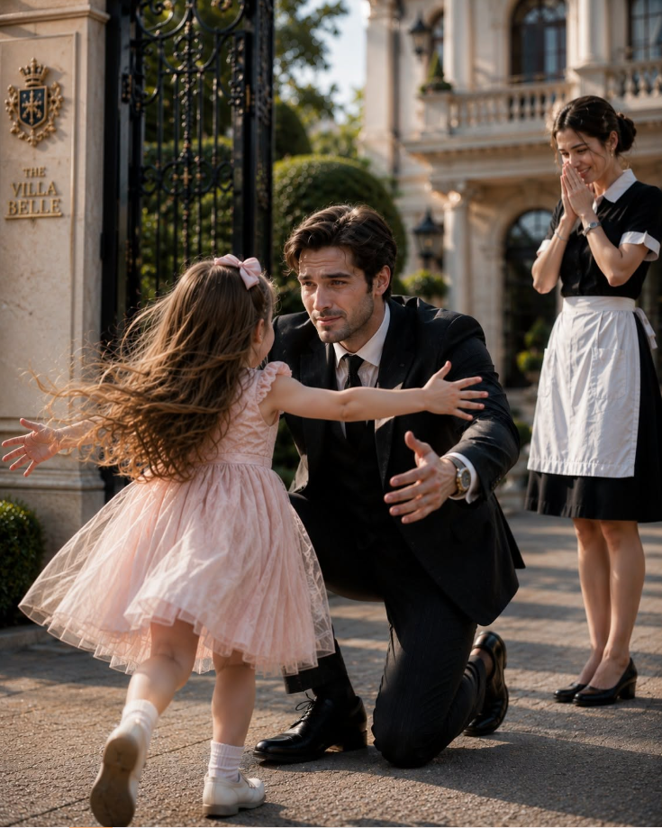 2.The Billionaire Froze When His Maid's Toddler Ran to Hug Him After 30 Days!
