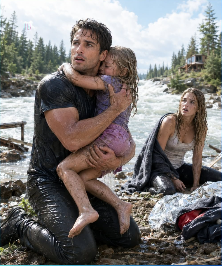 2.A Single Father Thought He Was Saving Strangers From the River Until the Little Girl in His Arms Called Him Daddy