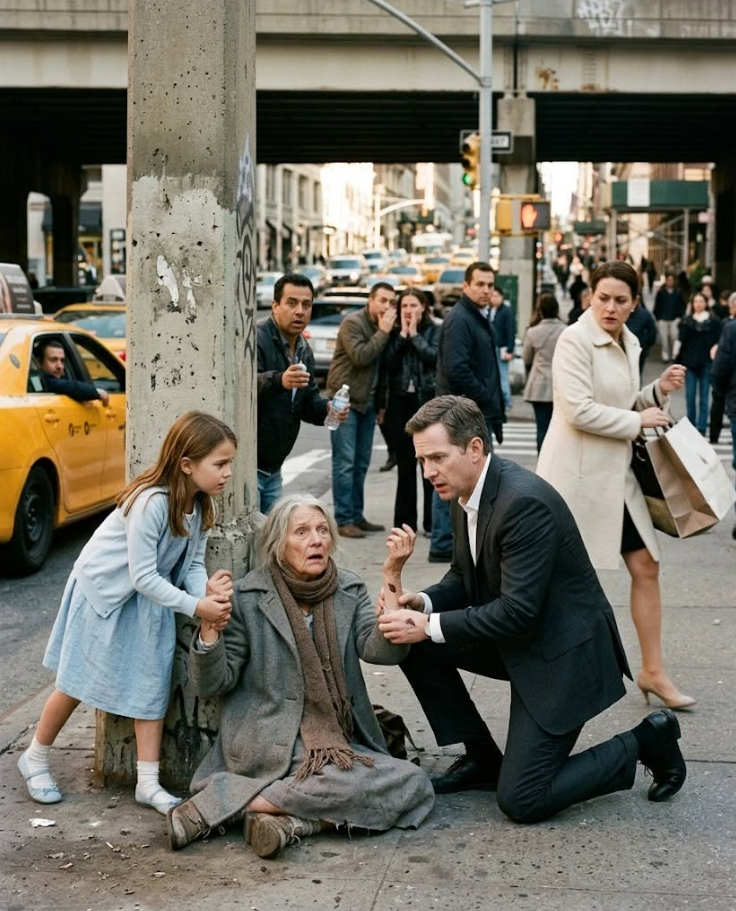 Everyone ignored the old beggar woman… until a billionaire’s daughter said: “Dad… she has the same birthmark as you.”