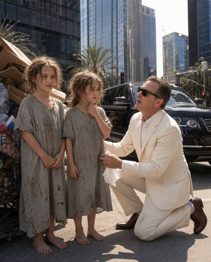 Barefoot Twins Pushed a Rusted Cart—A Billionaire Saw Their Birthmark and Broke Down...