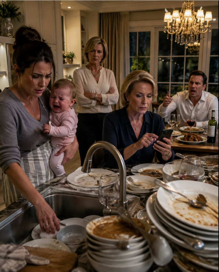 1.When I arrived at my daughter’s house, she was holding her crying baby with one arm while washing a mountain of dishes with the other