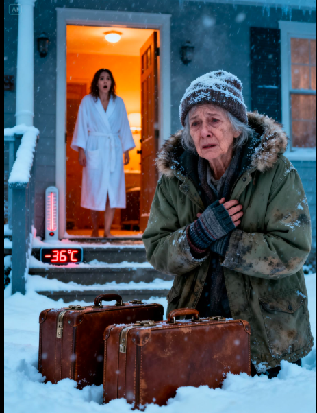 I opened my door at 5:30 a.m. in -38°F, and there she was—my 78-year-old grandma, shaking beside two suitcases while my parents’ SUV disappeared into the dark. “Sorry to bother you, sweetheart,” she whispered. I should’ve broken down. Instead, I made one call. Two weeks later, they were outside my house screaming, “Open this door right now!” They thought dumping her was the end of it. They were wrong.
