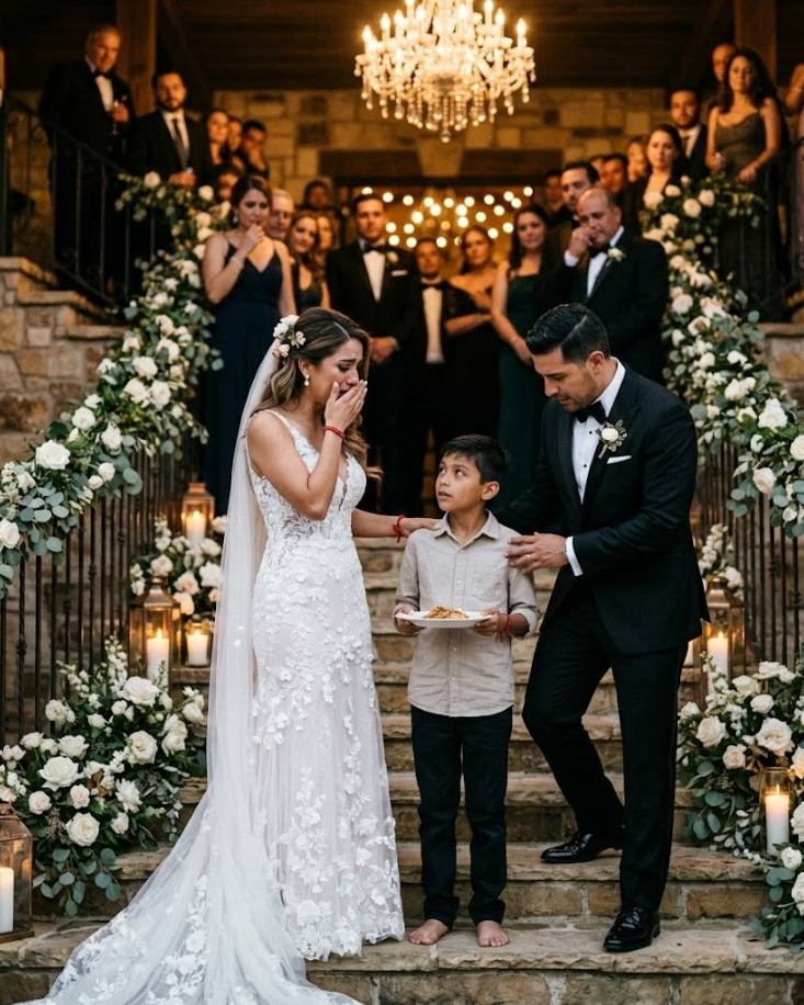 The first thing I noticed was the plate shaking in the boy's hands.
