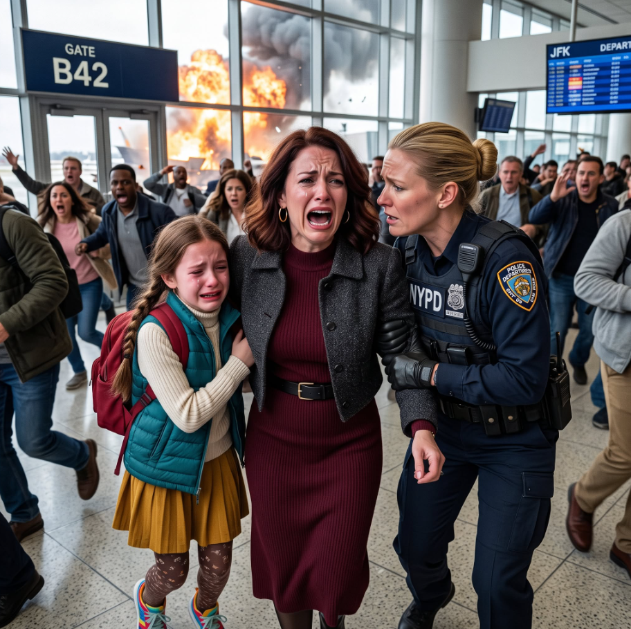 At a New York airport, a security agent suddenly grabbed my arm and whispered, “Pretend I’m arresting you. Do not react.” I thought she was joking until her grip tightened. She pulled my daughter and me away from the gate. Twenty minutes later, the entire area exploded.