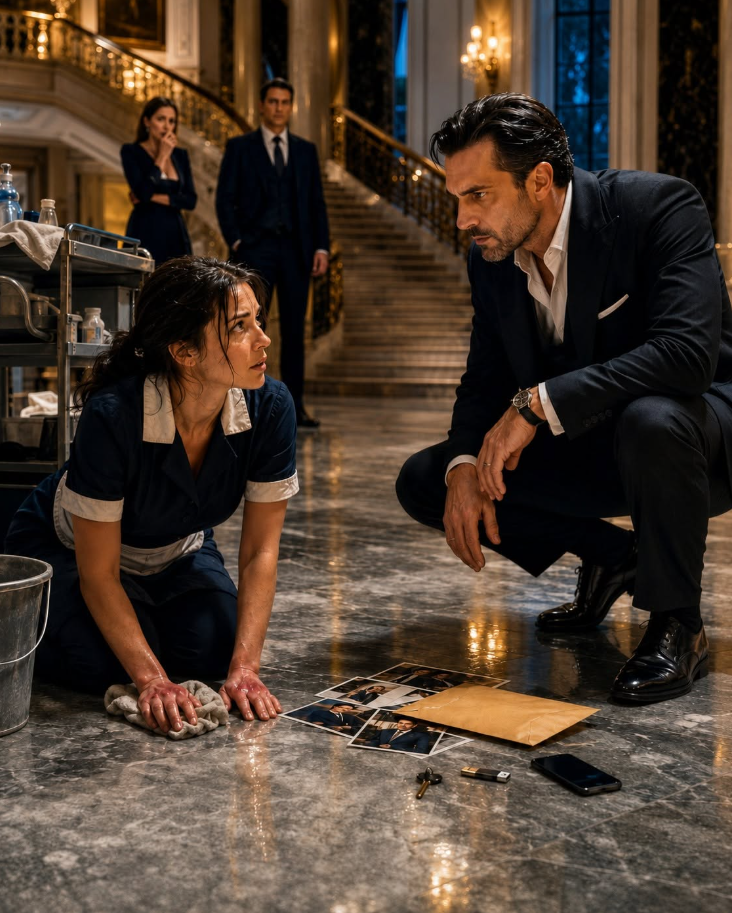 She Scrubbed Marble Floors at 3 AM with Raw Hands — Then the Billionaire Discovered the Evidence She Had Risked Everything to Gather, Exposing a Family’s Dark Secrets.