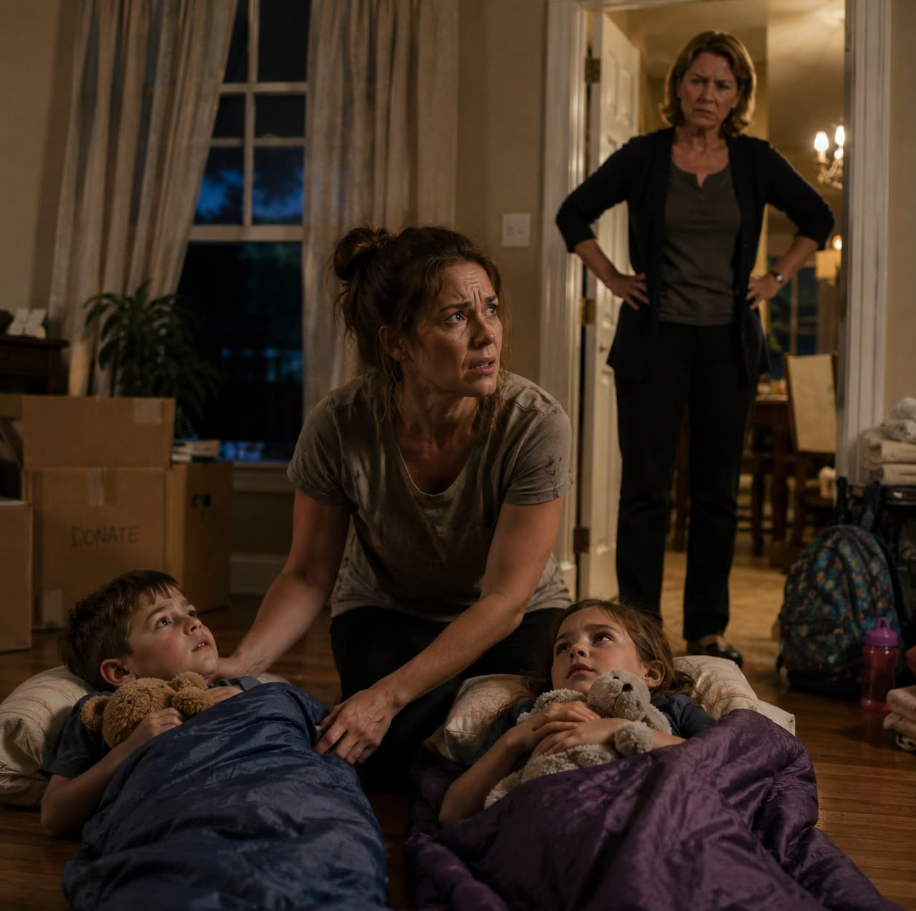 My kids looked at me with tears in their eyes as my mother made us sleep on the floor. She said family helped family, but somehow that only meant when she needed something from me. I tucked my children into those thin sleeping bags and made one quiet promise. Three days later, my phone wouldn’t stop ringing...