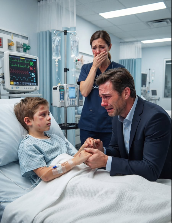 My eight-year-old son lay frail in his hospital bed, one eye swollen completely shut. He weakly whispered, ""Daddy... Grandpa said you weren't coming