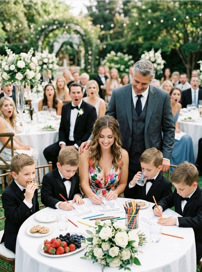 My brother sent me to the kids' table at his wedding and whispered, “Don't ruin the image.” Everything changed when the billionaire executive he was desperate to impress sat down beside me and shattered his humiliation.