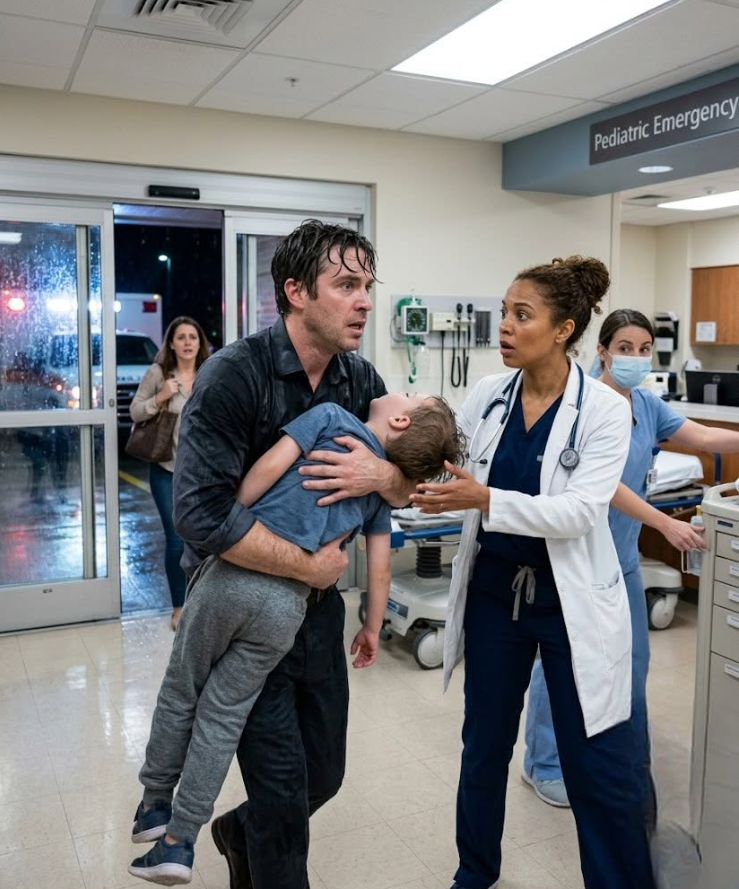 Six months after throwing me out of our home and calling me a gold digger, my billionaire ex-husband rushed into the hospital carrying his little son who could barely breathe.