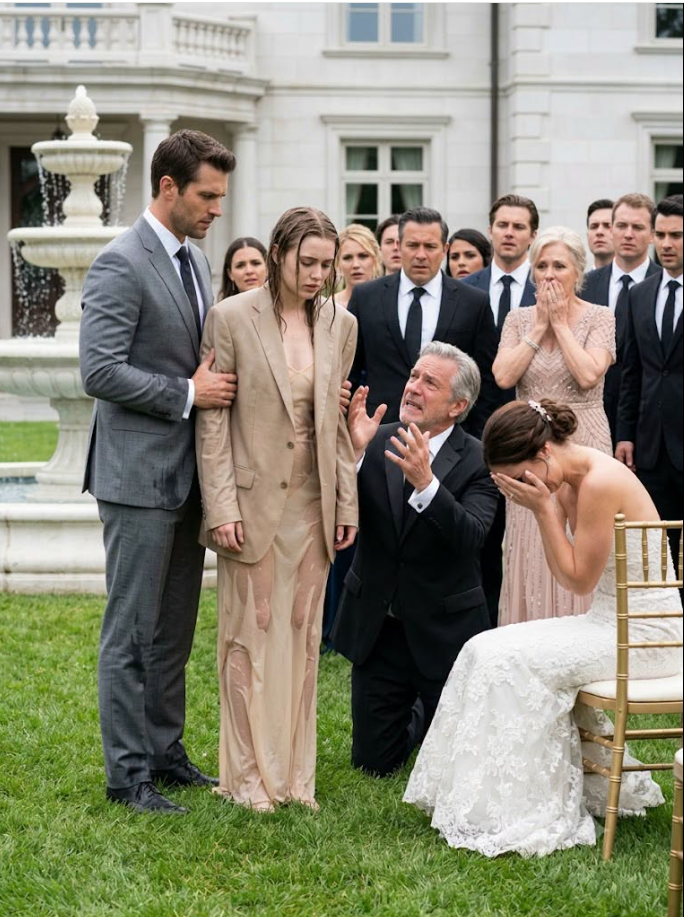 I was the laughingstock at my sister's wedding for showing up without a date. My own father hu:miliat:ed me by shouting that nobody wanted me, then sh0ved me into the garden fountain while the guests applauded. I warned him not to forget that moment. Twenty minutes later, my billionaire husband arrived, and every smile froze.