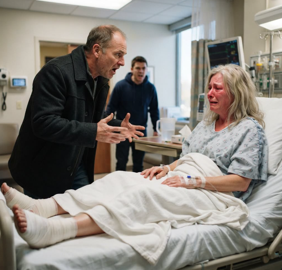 At 50, I Was Thrown Out Into The Freezing Night After My Husband Believed His Son’s Lies—But Three Hours Later, A Police Call Led Him To My Hospital Room, Where One Terrifying Truth Left Him Whispering, “No… This Can’t Be Happening”