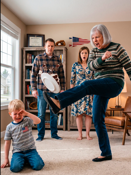 My 4-Year-Old Son Carried A Piece of Homemade Cake to My Mother-in-Law in Front of 20 Relatives, and She K:ick:ed It Across the Patio, Saying, “Don’t Call Me Grandma.” I simply held my little boy close and looked at my husband, never imagining that later that same afternoon, we would end up at the hospital and discover something even worse.