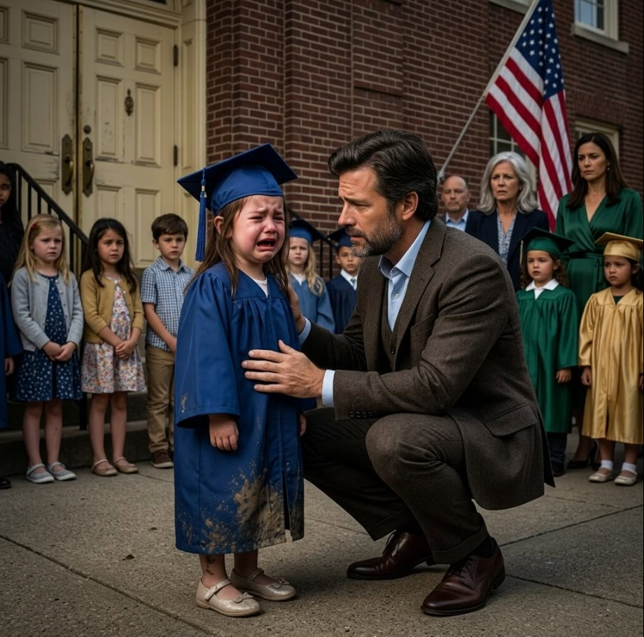 On her graduation day, a lonely orphan girl approached a stranger and quietly asked, “Could you PRETEND TO BE MY DAD … JUST FOR TODAY?” What happened after he stood up in that crowded auditorium left the entire crowd wiping away TEARS ...