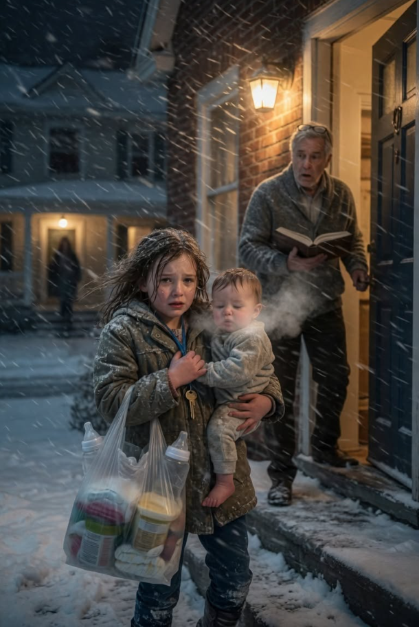 “Just One Night, Sir…” The Little Girl Trembled—Then the Millionaire Saw Her Feverish Baby Sister