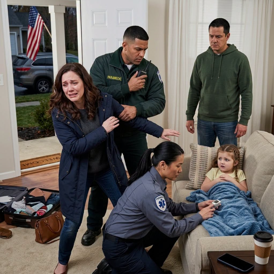 a.After coming home from my trip, I found my five-year-old fighting for every breath. My husband stood a few feet away, smiling like nothing was wrong.