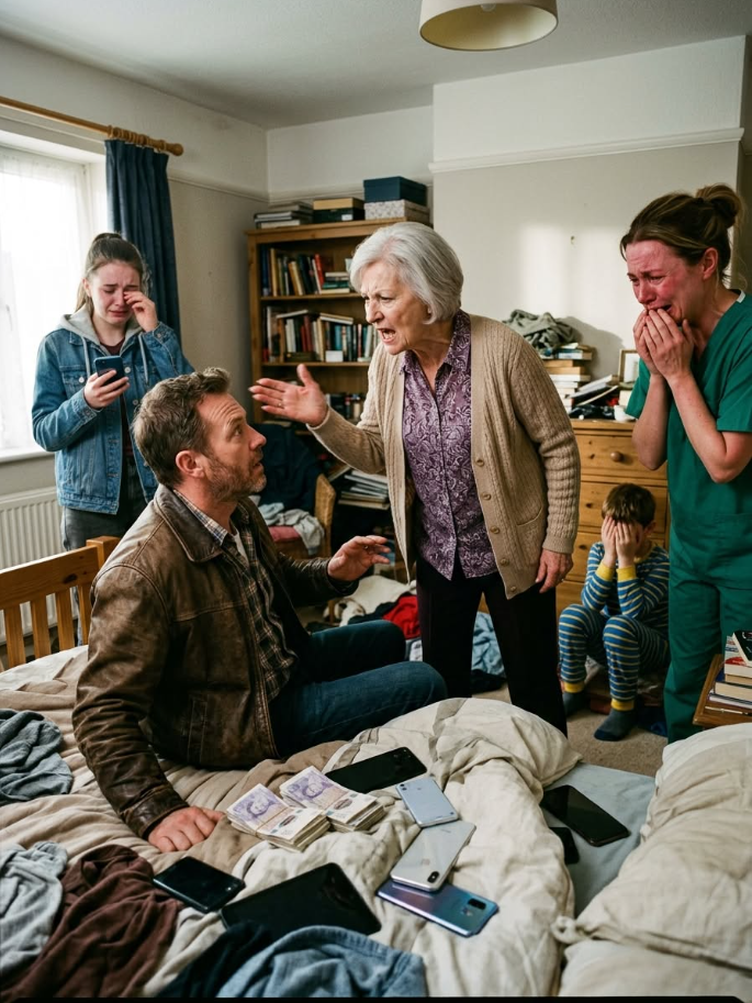 "My 11-year-old grandson called me in terror after hearing his teenage sister screaming from inside his stepfather’s room. I rushed over, forced my way in, and the moment I entered, everyone froze in shock because what I saw was far worse than a family argument.