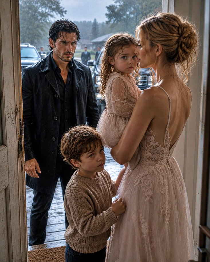 I ran from Chicago the night I found my husband with my own sister, carrying a secret he never knew existed. Three years later, he appeared on my porch and stared at my twins with his own amber eyes. I told him he had the wrong house—but when black SUVs rolled into town, I learned my sister had staged everything to erase me and my children.