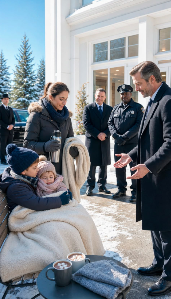 a.Freezing boy hugs baby sister — until a millionaire CEO stops and says, “I’m taking you with me