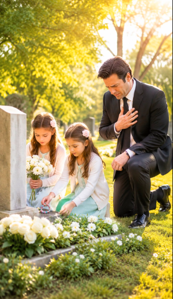 Billionaire Finds Twin Girls Praying at His Son’s Grave — The Reason Makes Him Collapse