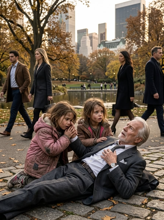 Everyone Walked Past the Billionaire on the Ground. Two Six-Year-Olds Stopped. The Internet Said They Were Robbing Him. They Were Calling 911