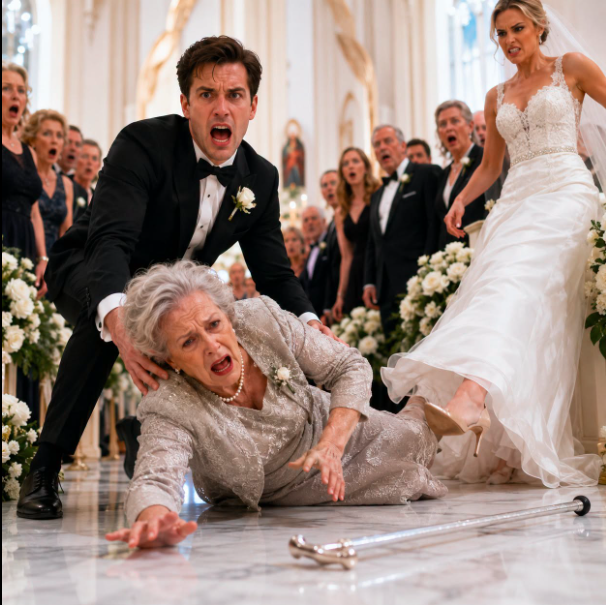 Minutes before our wedding, I saw my fiancée kick my mother’s cane away and send her crashing to the floor. I caught Mom in my arms and shouted, “Are you insane?” My bride straightened her veil and snapped, “She fell on her own. Don’t ruin my day.” I looked at the guests, then at the woman I almost married. “The wedding is canceled,” I said—and she had no idea what I planned to take from her next.