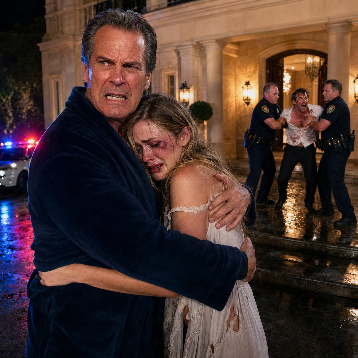 My daughter gasped, “Dad, help,” right before the call went completely dead. I tore down the highway at 100 mph, heading straight for her in-laws’ mansion. When I arrived, my son-in-law was blocking the porch, gripping a baseball bat with a smirk on his face. "This is a private family matter," he said coldly. "Your daughter had to be disciplined."
