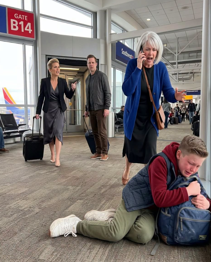 My ten-year-old grandson was left alone at the airport by my daughter-in-law while she boarded a flight with my son and her own children for a two-week vacation. Then she sent me a text saying she had decided he was grounded and should stay behind. I did not argue. I acted—and within three days, their perfect vacation was over.