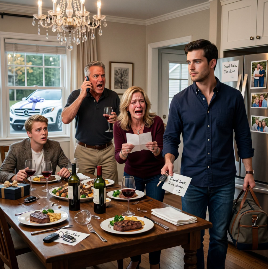 When my father openly humiliated me at the dinner table, demanding rent while gifting my freeloading brother a luxury car, I decided to cut them off completely. They had no idea my secret trust fund was paying their mortgage. Three days later, their entire life completely imploded.