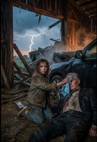 A BEGGAR GIRL DISCOVERS A MILLIONAIRE LEFT ALONE IN A BARN — HIS ACTION CHANGES HER LIFE
