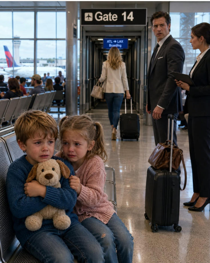 A STEPMOTHER LEFT TWO TWINS ALONE AT THE AIRPORT AFTER TAKING THEIR FATHER’S INSURANCE MONEY — BUT SHE DIDN’T REALIZE ONE MAN IN THE TERMINAL HAD BEEN SEARCHING FOR A WAY TO REPAY THEIR FATHER FOR YEARS
