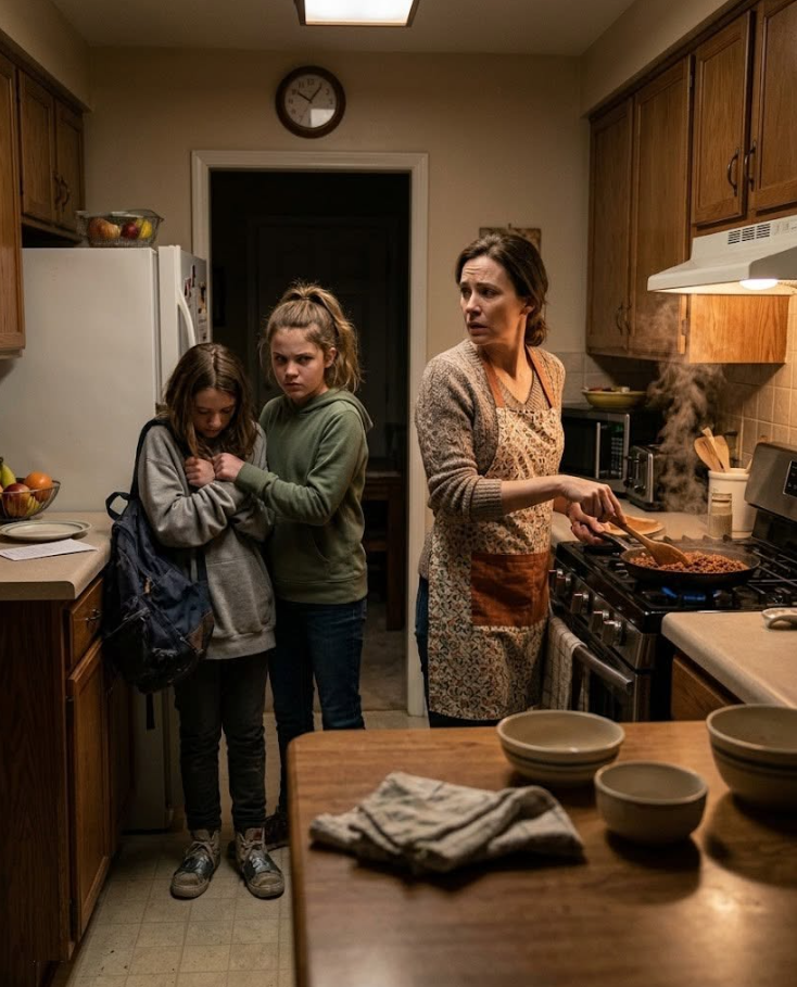 My 12-year-old daughter dragged a starving stranger into my kitchen, put her duct-taped backpack beside our grocery envelope, and said, "She’s eating with us."
