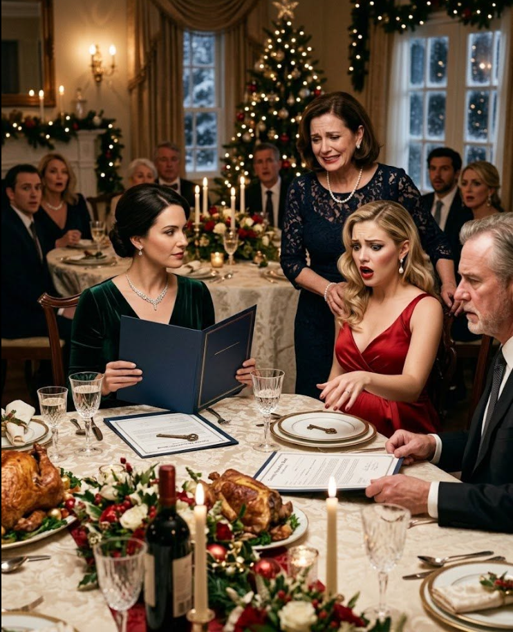 My mother handed Christmas gifts to everyone at the table, then looked straight at me and laughed.