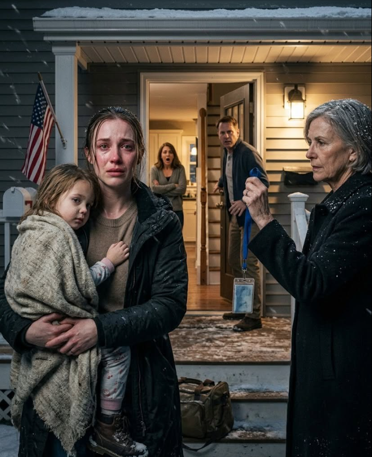 My parents said, “We are done raising your mistake. Get out and never come back,” then they kicked me and my 5-year-old into the middle of a snowstorm. I didn’t beg. I didn’t argue. Three hours later, there was a knock at their door. They opened it — and started screaming ...