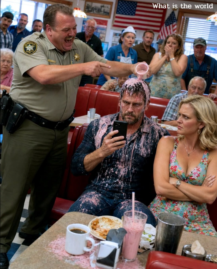 I Was Eating Lunch With My Wife When The Sheriff Walked In. He Poured A Cold Milkshake Over My Head And Laughed, "Look At This Trash. He Won't Do A Thing."