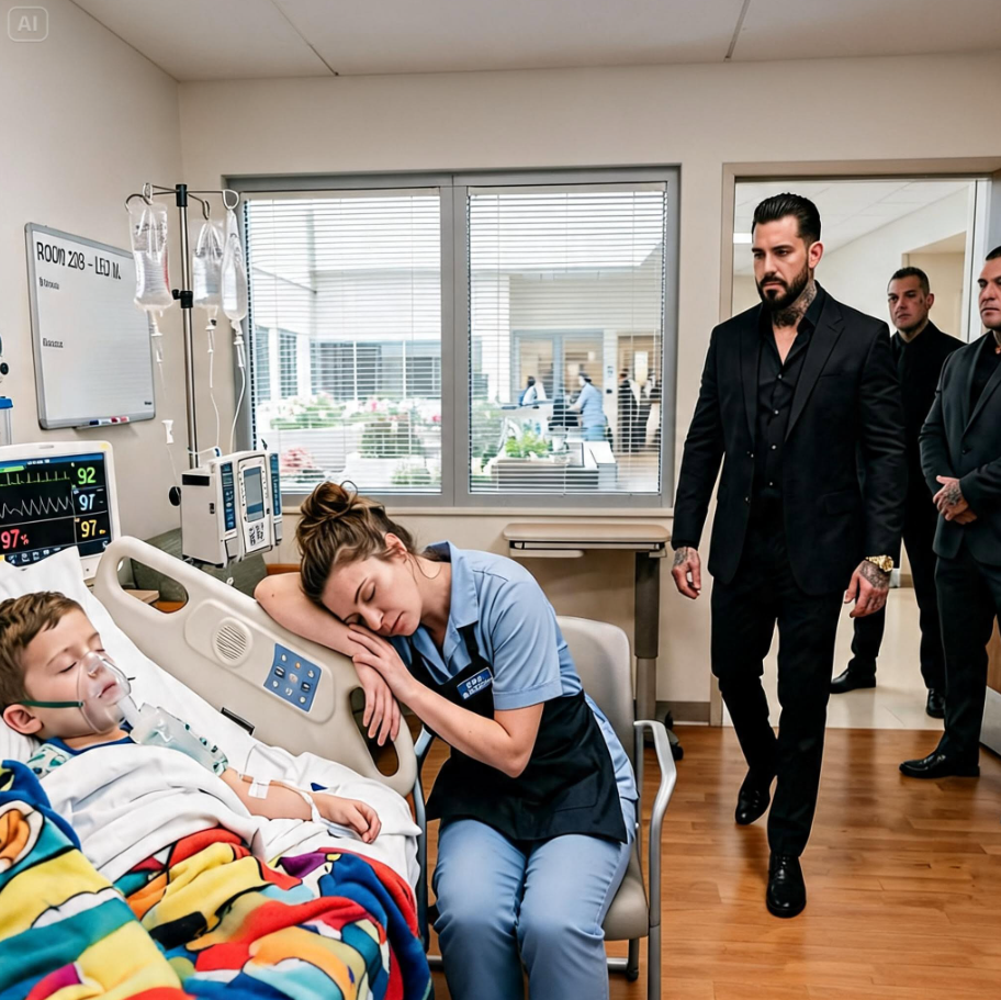 The Mafia Boss Raced Through the Rain to Save His Dying Son — Then Found a Bleeding Cleaning Lady Guarding the Boy With a Broken Mop, and Her Courage Shattered Every Wall Around His Heart