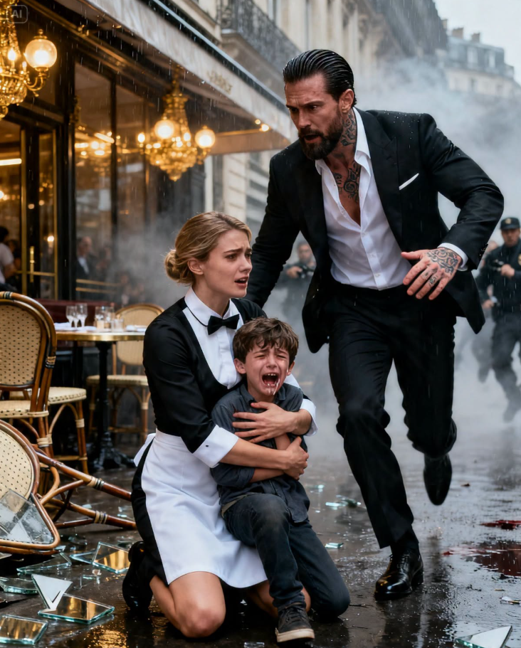 No One Moved to Save the Crying Boy—Until a Waitress Shielded Him and the Mafia Boss Claimed Her Protection