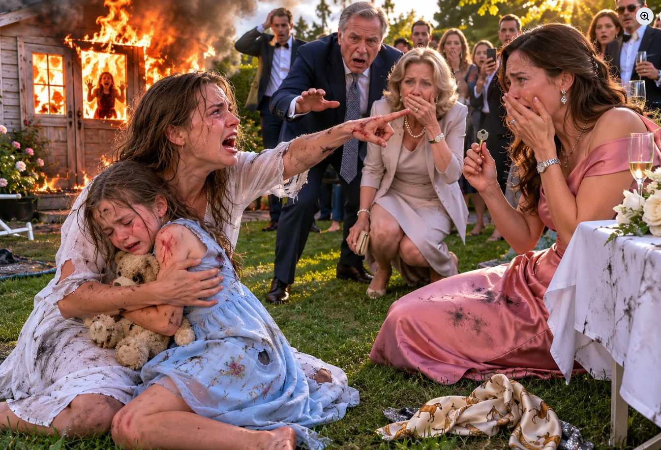 My older sister locked my seven-year-old daughter inside a burning garden shed, then screamed at me for breaking my father’s antique window to save her.