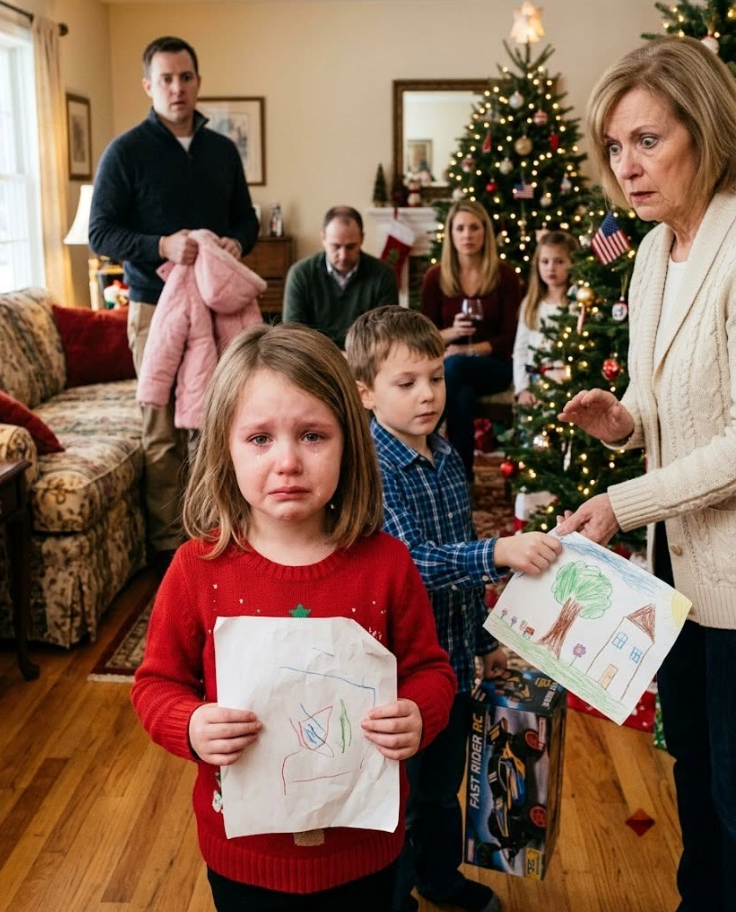 At Christmas, my mother-in-law stared at my 6-year-old and said, “Children from Mommy’s cheating don’t get to call me Grandma,” right after rejecting the gift my daughter had proudly made for her. Then my son stood up and said this. The whole living room went dead silent...