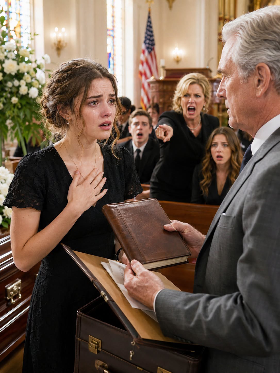 At My Billionaire Grandpa’s Funeral, No One Gave a Eulogy—Until I Stood Up and His Lawyer Revealed the Truth... The silence inside the church felt colder than the marble beneath my shoes.