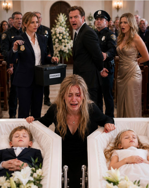 At my twins’ funeral, as I stood before their tiny coffins, my husband arrived with his mistress at his side and leaned in to whisper, “God took them because