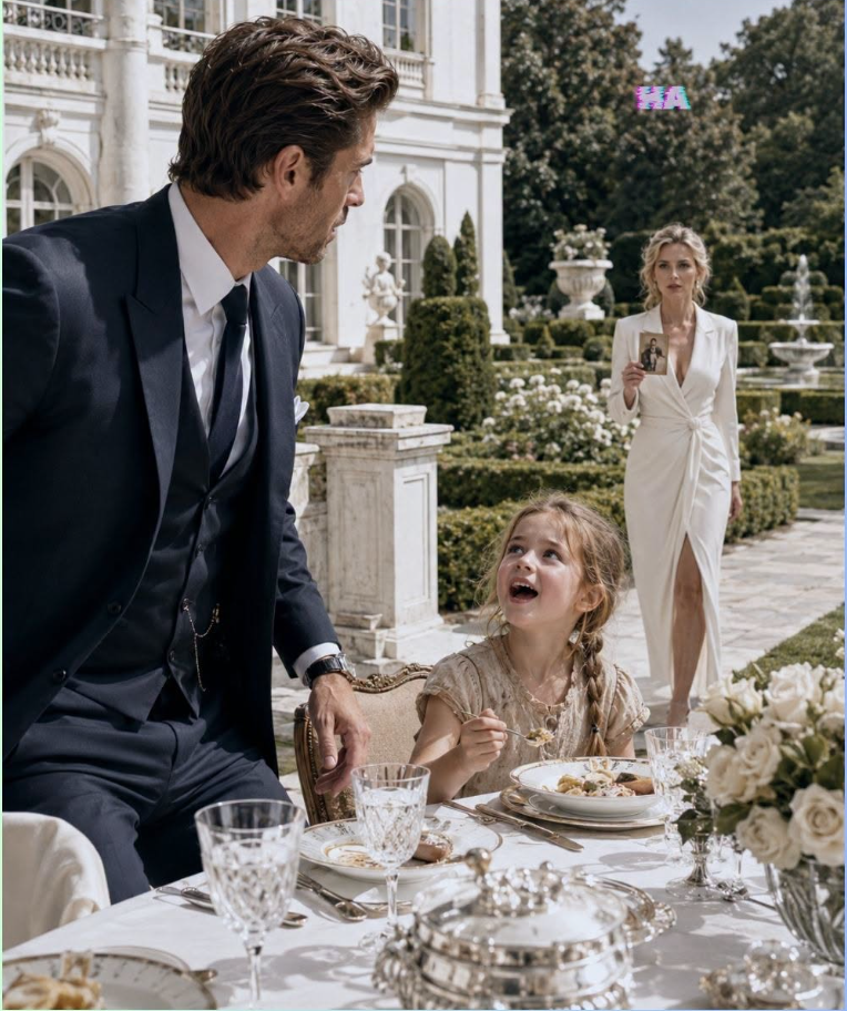 The Millionaire Boss Let a Hungry Little Girl Eat at His Table, but When She Called Him Dad, the Woman Watching From the Garden Exposed the Lie That Had Built His Empire